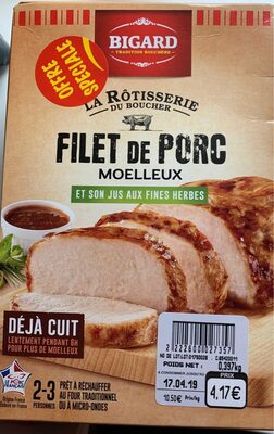 Filet de porc et son jus aux fines herbes