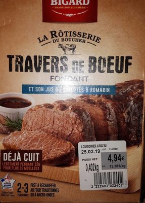 Travers de boeuf fondant