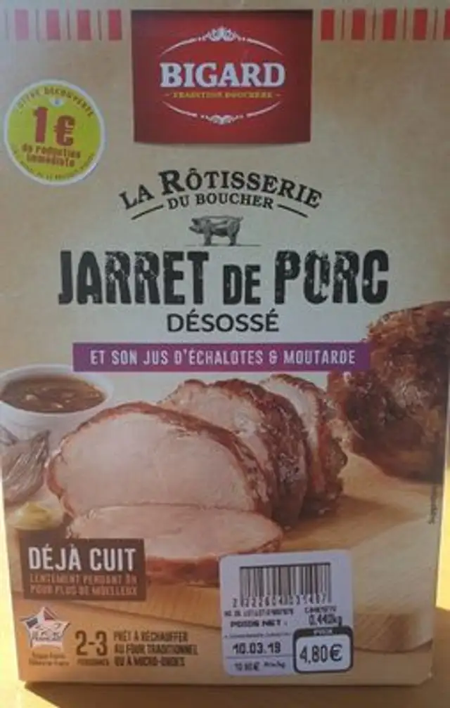 Jarret de porc Désossé front packaging