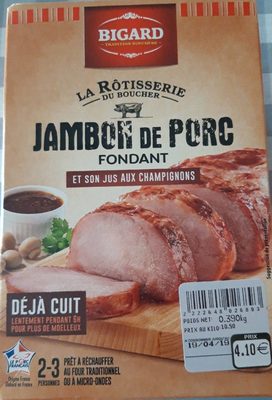 Jambon de porc fondant