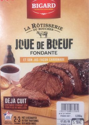 Joue de boeuf fondante