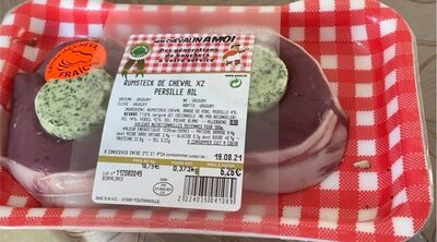 Rumsteck de cheval persille ail front packaging