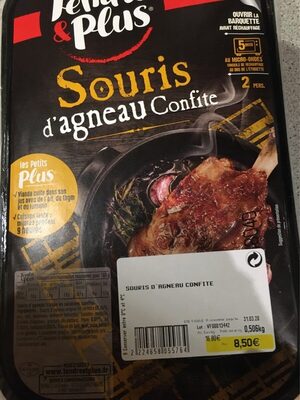 Souris d'agneau confite front packaging