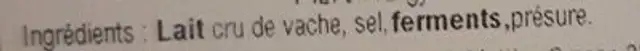 Abondance ingredients label