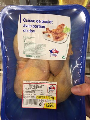 Cuisse de poulet avec portion dos