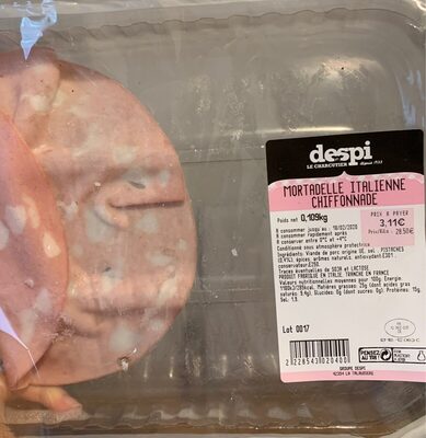 Mortadelle italienne chiffonade Despi front packaging