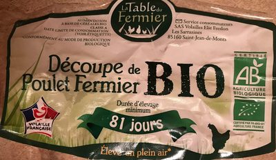Decoupe de poulet Bio
