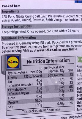 Ham slices front packaging