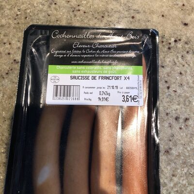 Saucisses de Francfort front packaging
