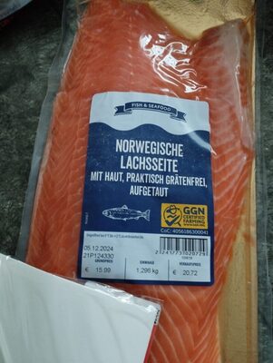 Norwegische Lachsseite