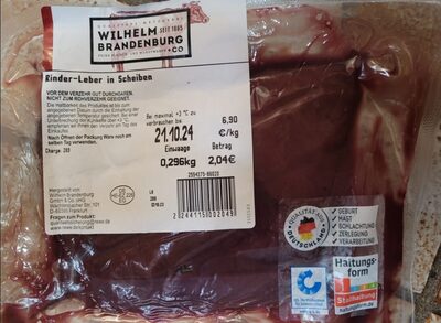 Rinder Leber in Scheiben