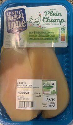 Filets de poulet front packaging