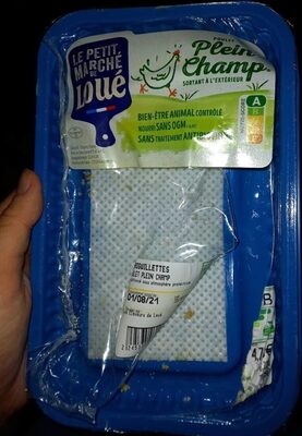 Aiguillettes de poulet plein champ front packaging