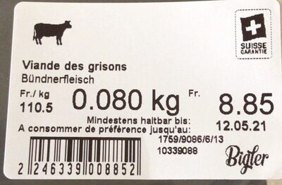 Viande des grisons