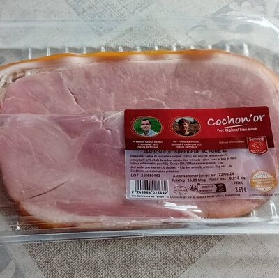 Jambon cuit supérieur fumé front packaging
