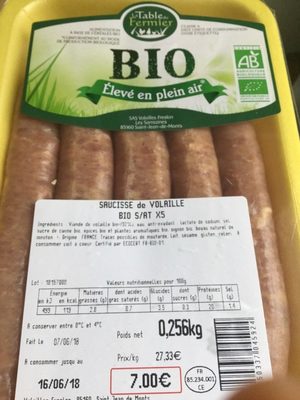 saucisse de volaille