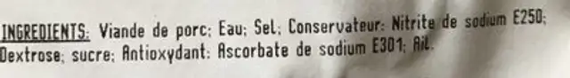 Cote fumée feu de bois de hetre ingredients label