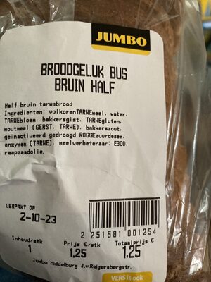 Broodgeluk bus bruin half