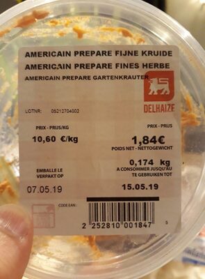 Américain préparé fines herbes