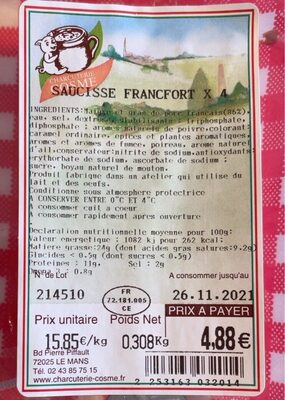 Saucisse francfort