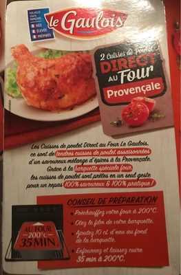 2 cuisses de poulet direct au four