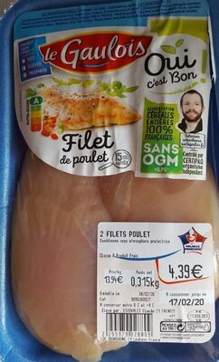 Filet de poulet front packaging