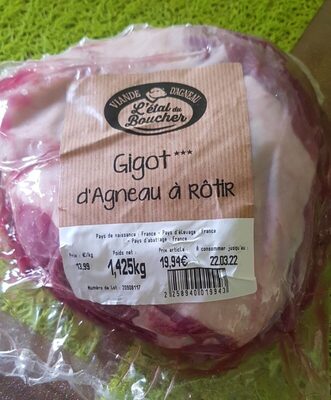 Gigot d'agneau à rôtir front packaging