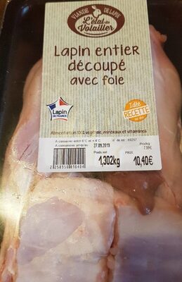 Lapin entier avec foie