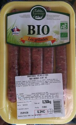 Saucisses Volaille Bio aux herbes