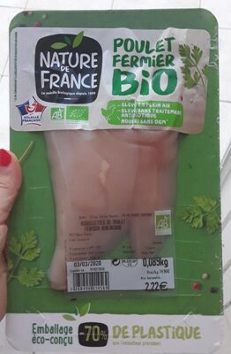 Poulet fermier Bio front packaging