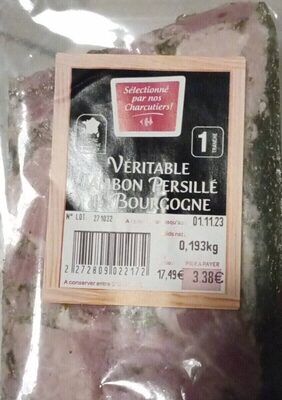 Véritable jambon persillé de Bourgogne front packaging