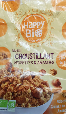 muesli croustillant noisettes & amandes front packaging