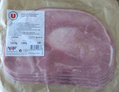 Jambon supérieur avec couenne 4 tranches