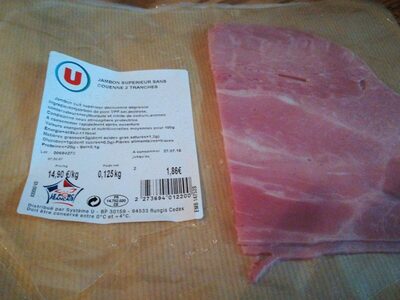 JAMBON SUPÉRIEUR SANS COUENNE 2 TRANCHES