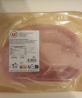 Jambon cuit superieur sans couenne