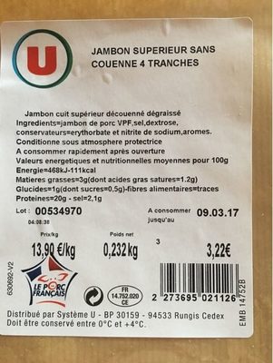 Jambon Superieur front packaging