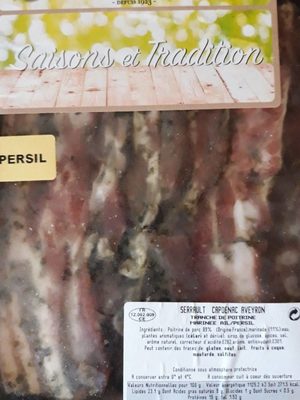 Tranche de poitrine  marinées