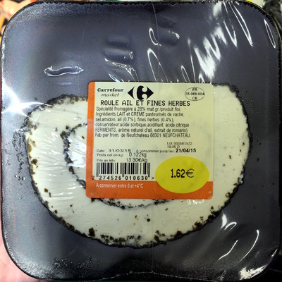 Roulé Ail et Fines herbes (28% MG)