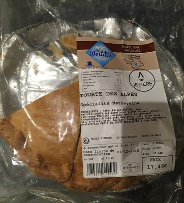 Tourte des Alpes, Spécialité Matheysine