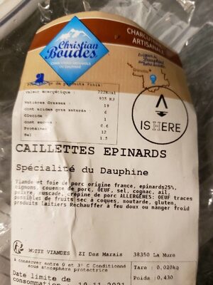 Caillette épinards