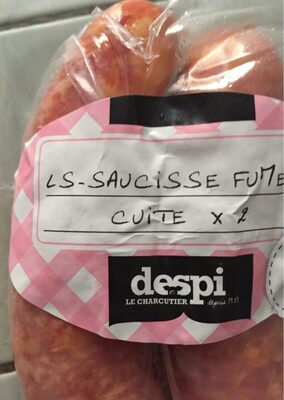 Saucisse fumee cuite front packaging