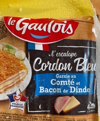 Escalope cordon bleu garnie au comté et bacon de dinde