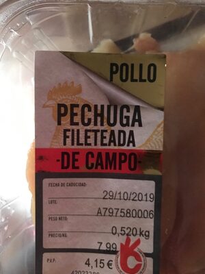 Pechuga fileteada de campo