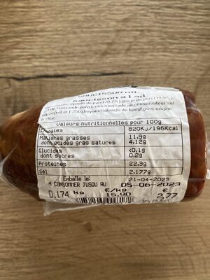 saucisson à l’ail