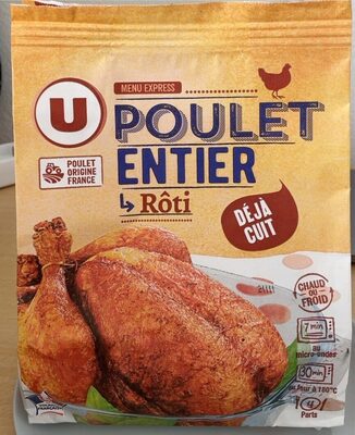 Poulet entier roti front packaging