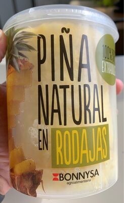 Piña natural en rodajas