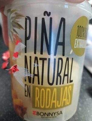 Piña natural en rodajas