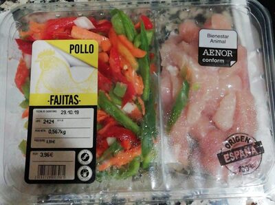Fajitas de pollo front packaging