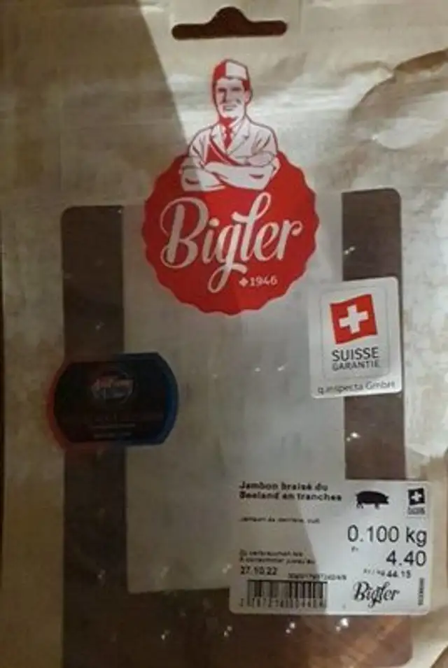 Jambon braisé du Seeland en tranches front packaging