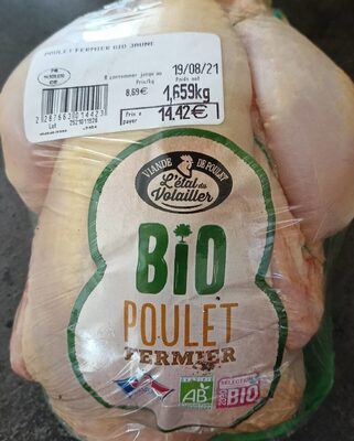 Poulet fermier bio jaune
